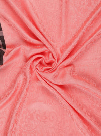 Pink and Black Jacquard Viscose Women's Stole