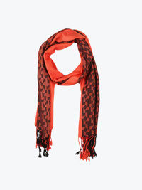 Orange Jacquard Viscose Women's Stole