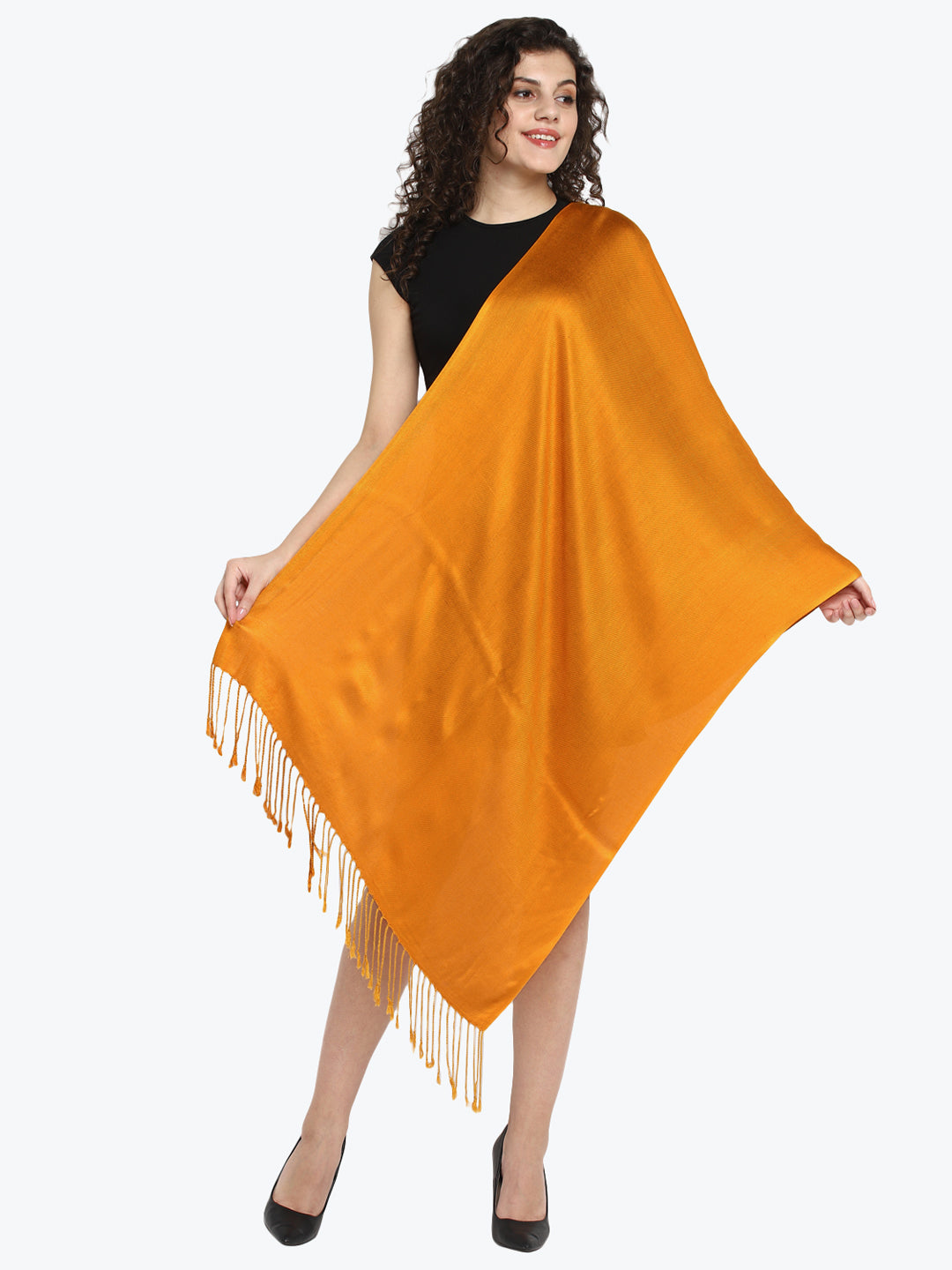 Viscose Twill Mustard Stole