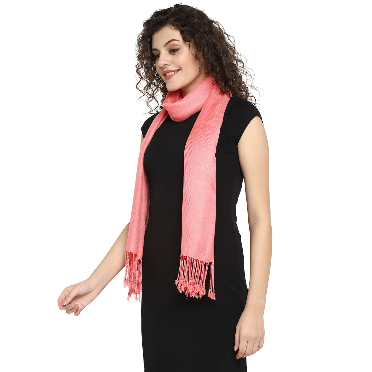 Viscose Twill Baby Pink Women's Stole