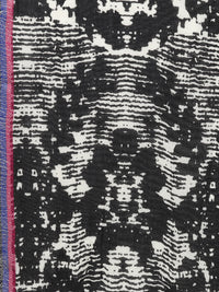 White and Black Printed Women's Stole