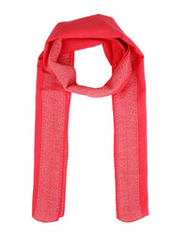 Pink viscose stole with jacquard  border and hem stitched with nice-soft feel and touch