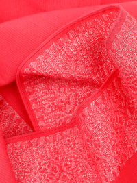 Pink viscose stole with jacquard  border and hem stitched with nice-soft feel and touch
