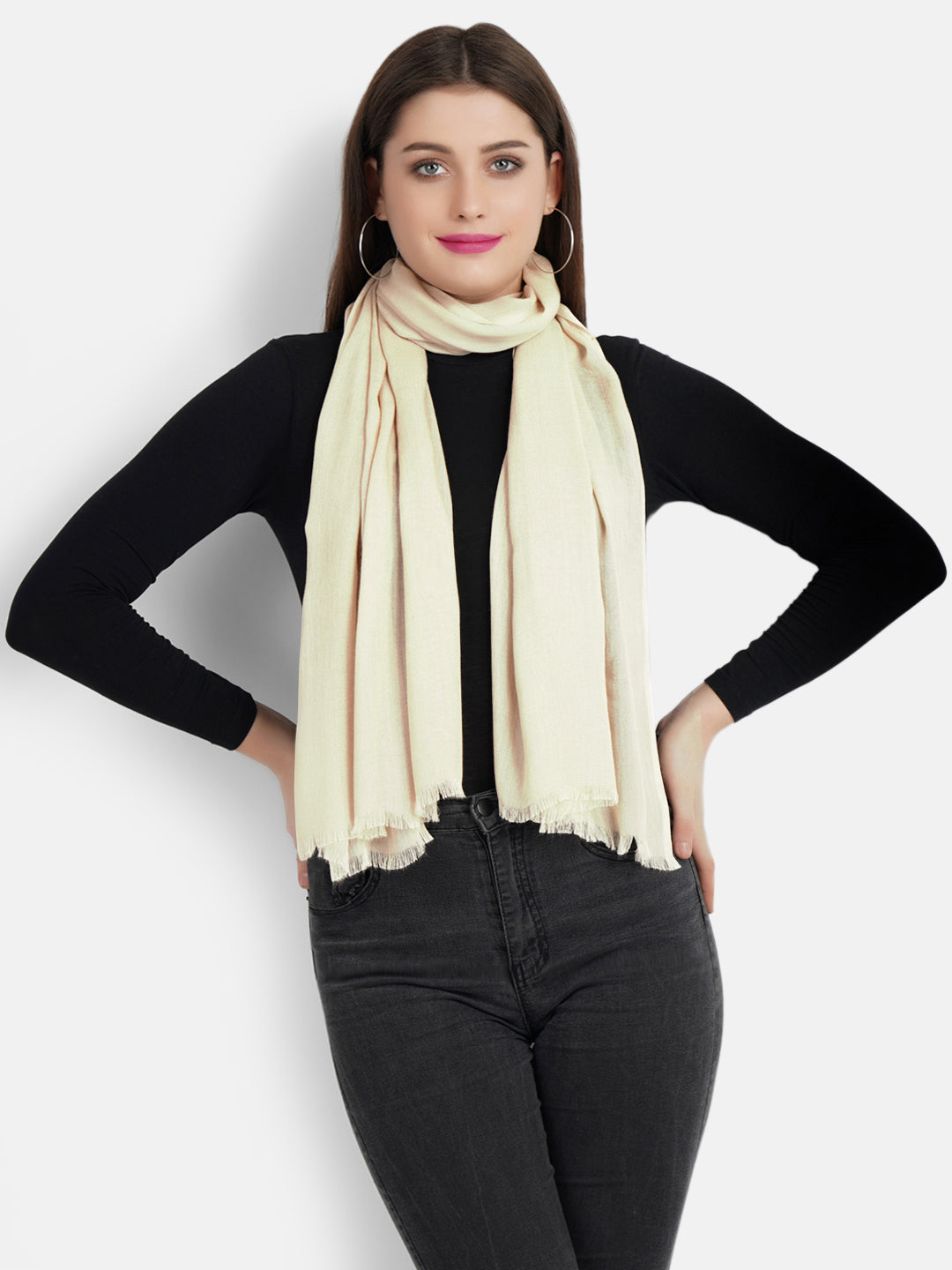 Offwhite Viscose Stole