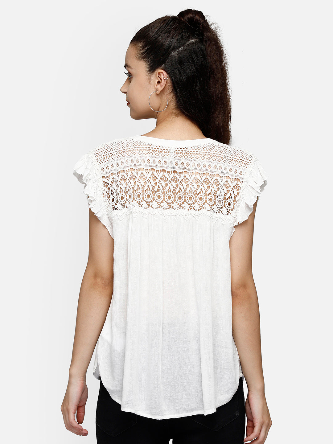 Shirt style high-low top