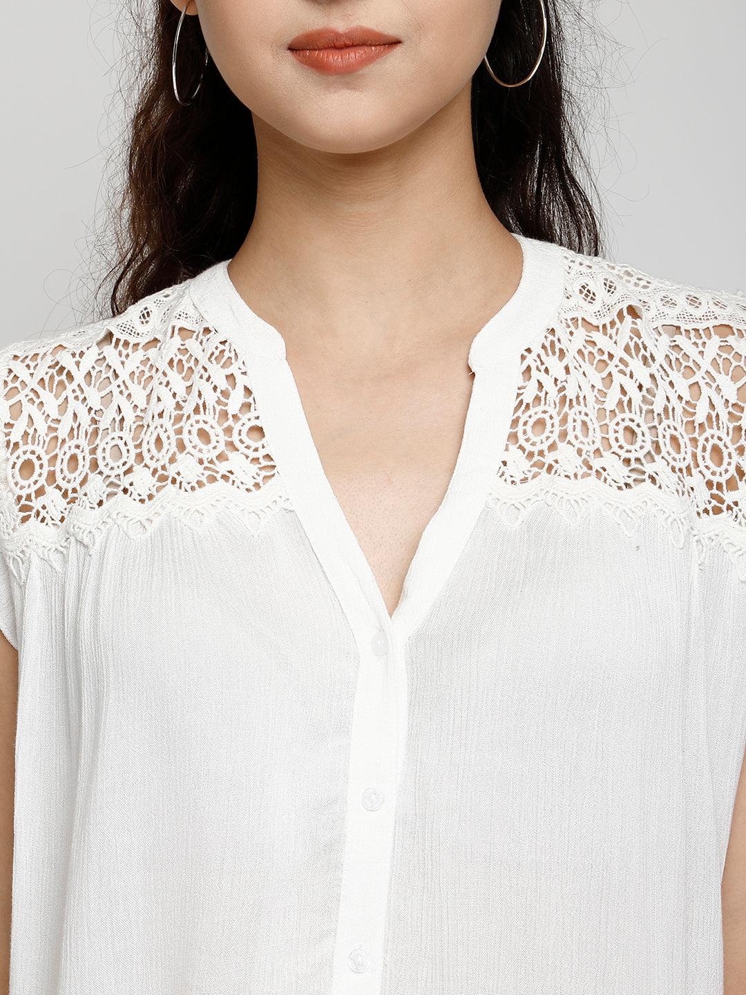 Shirt style high-low top