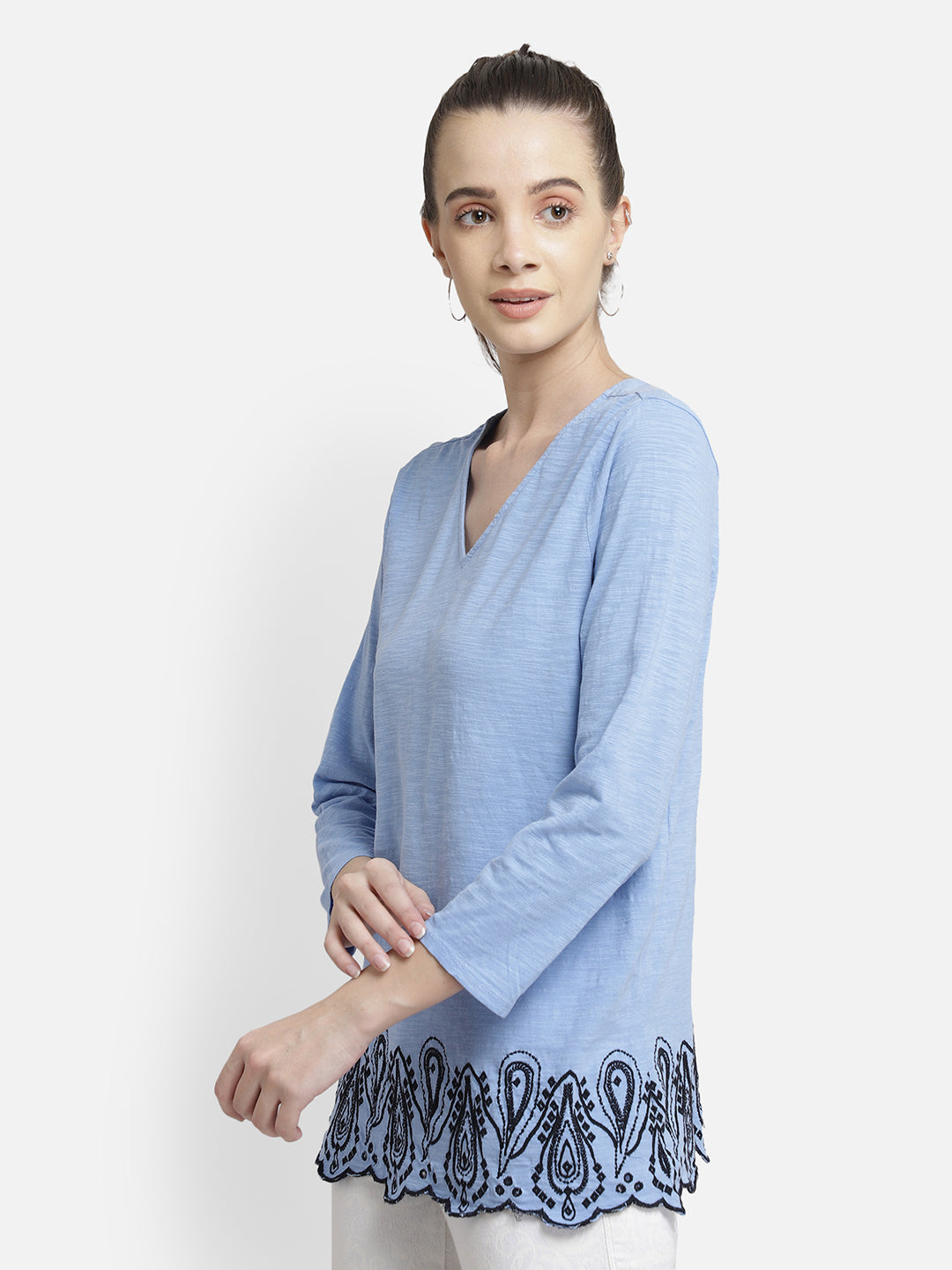 Blue cotton top