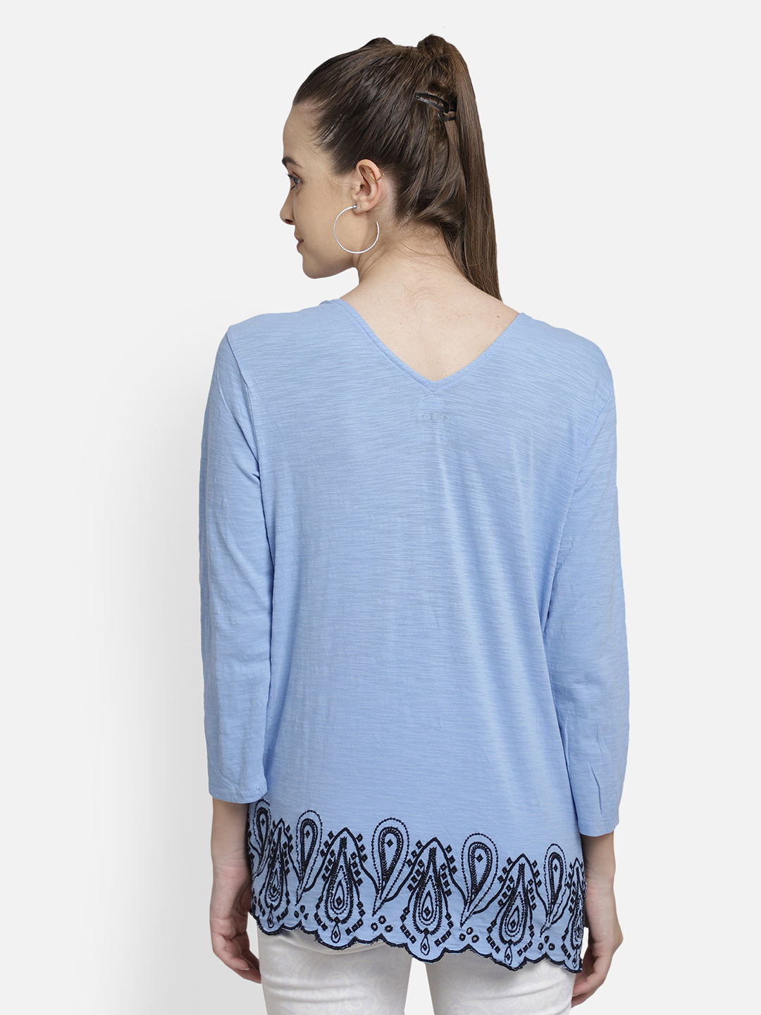 Blue cotton top