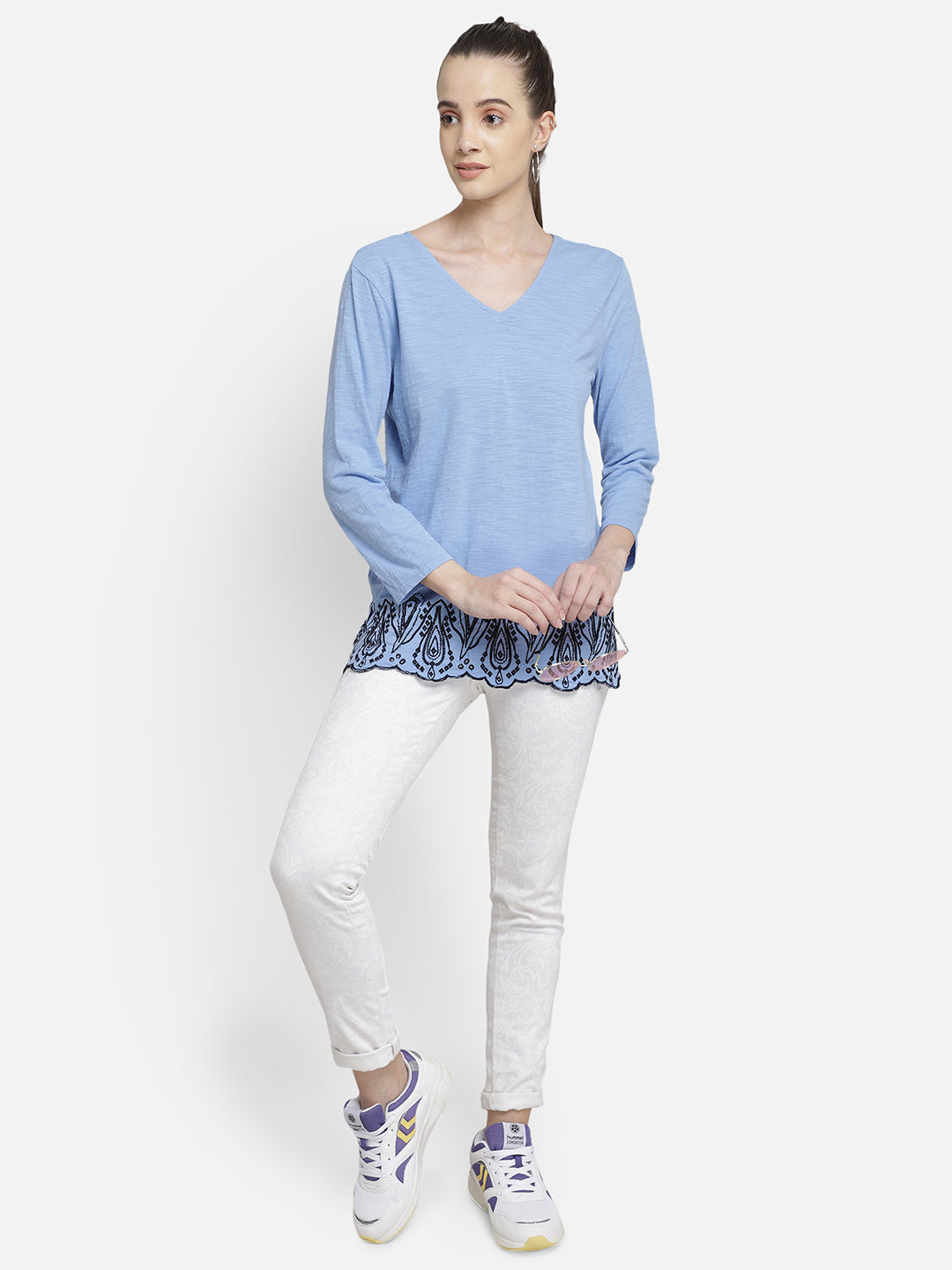 Blue cotton top