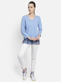 Blue cotton top