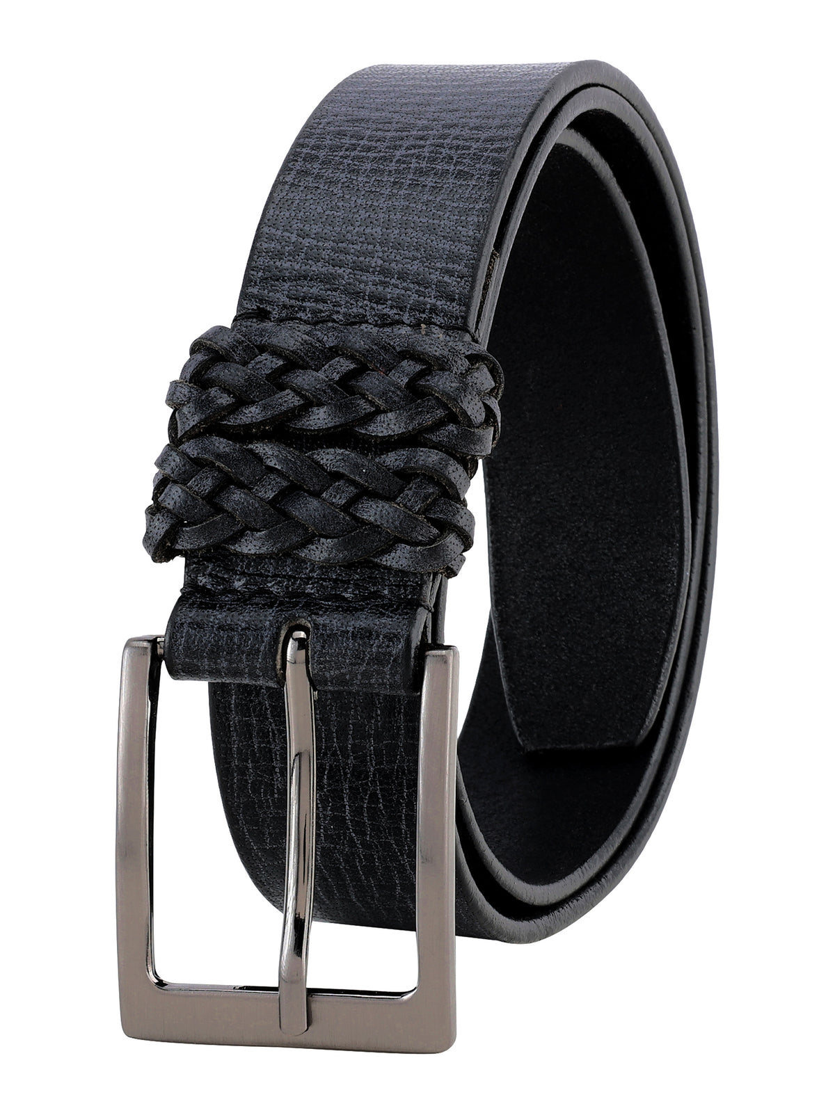 Black Genuine Leather Men's Belt