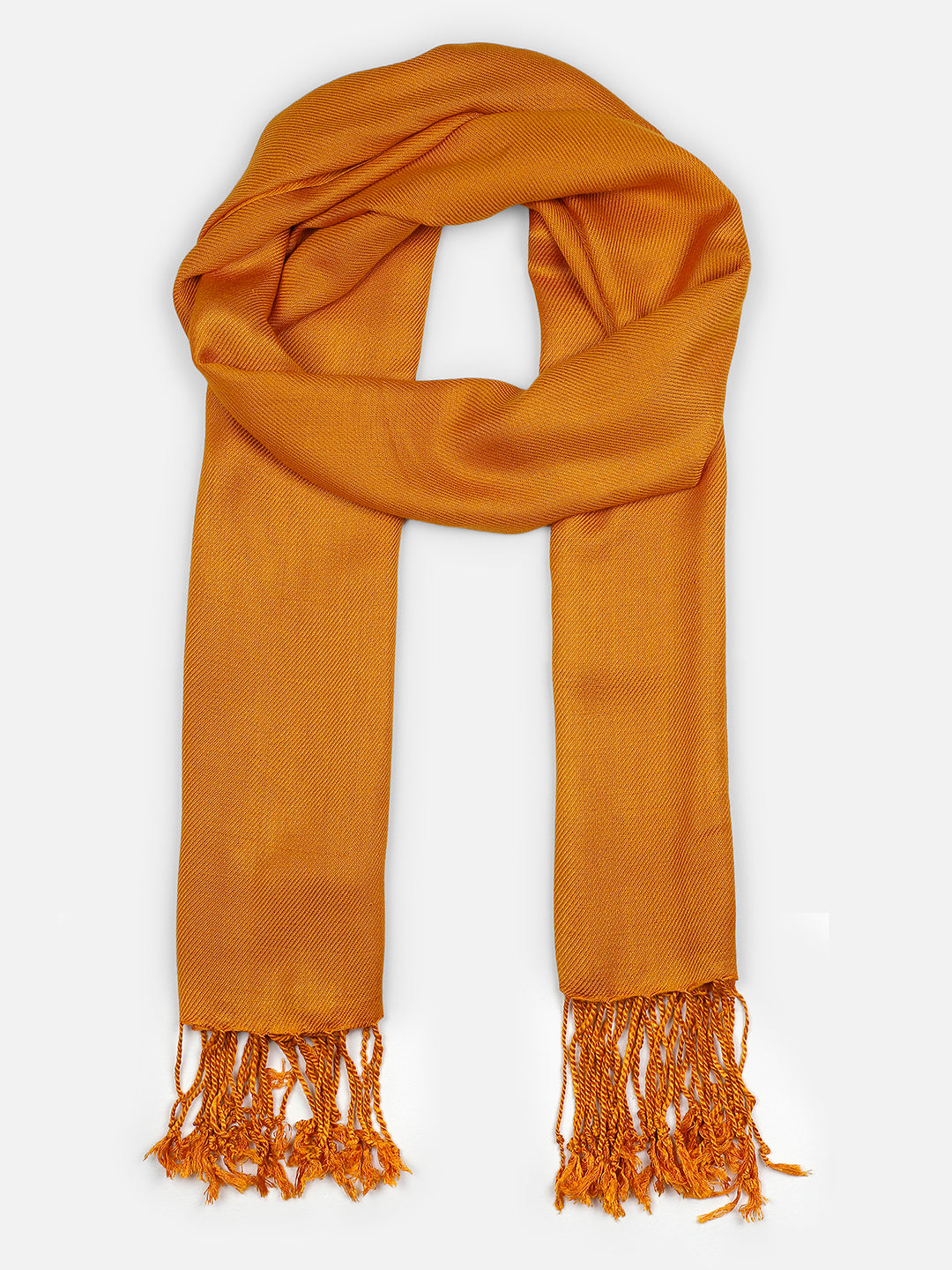 Pashminetta Viscose Solid Mustard Stole