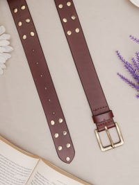 Aditi Wasan Men's Brown Rivet Belt
