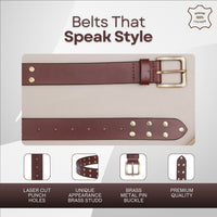 Aditi Wasan Men's Brown Rivet Belt