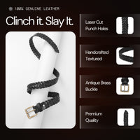 Aditi Wasan Black Braided Women's Belt