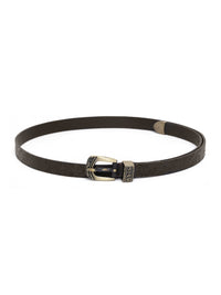 Aditi Wasan 20 mm 3 Pcs Set of Buckle Shantiniketan Brown Embossed Belt