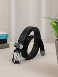 Aditi Wasan 20 mm 3 Pcs Set of Buckle Shantiniketan Black Embossed Belt