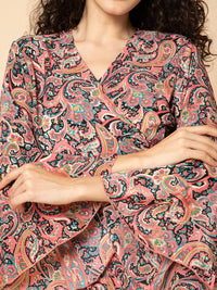 Aditi Wasan Top With Skirt Co Ords Set