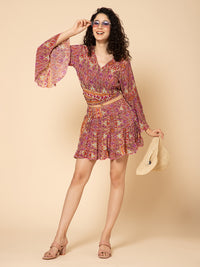 Aditi Wasan Coral Pink Co Ords Set