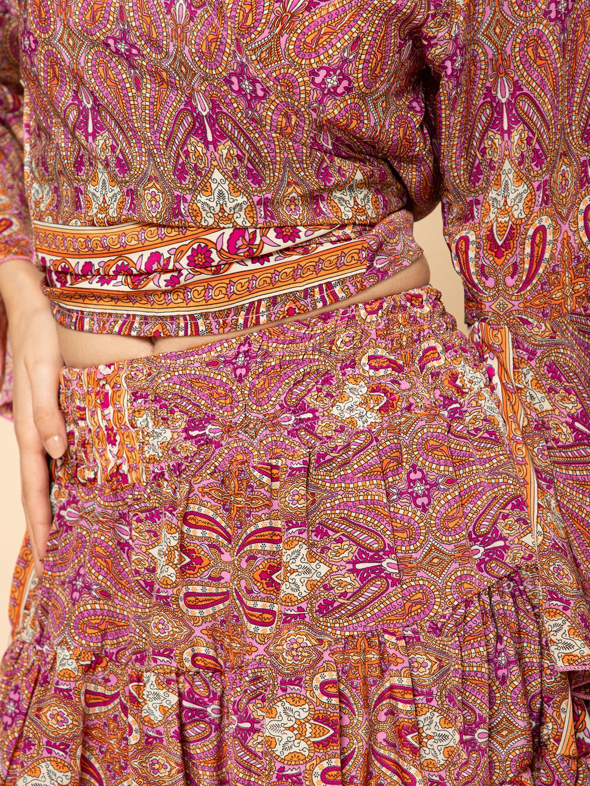 Aditi Wasan Coral Pink Co Ords Set