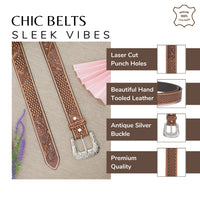 Aditi Wasan Western Handmade CowBoy Women's Belt