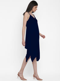 Free Size Spaghetti Straps Stylish Blue Dress