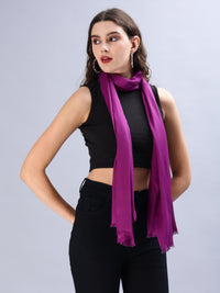 Purple Viscose Summer Stole Scarves
