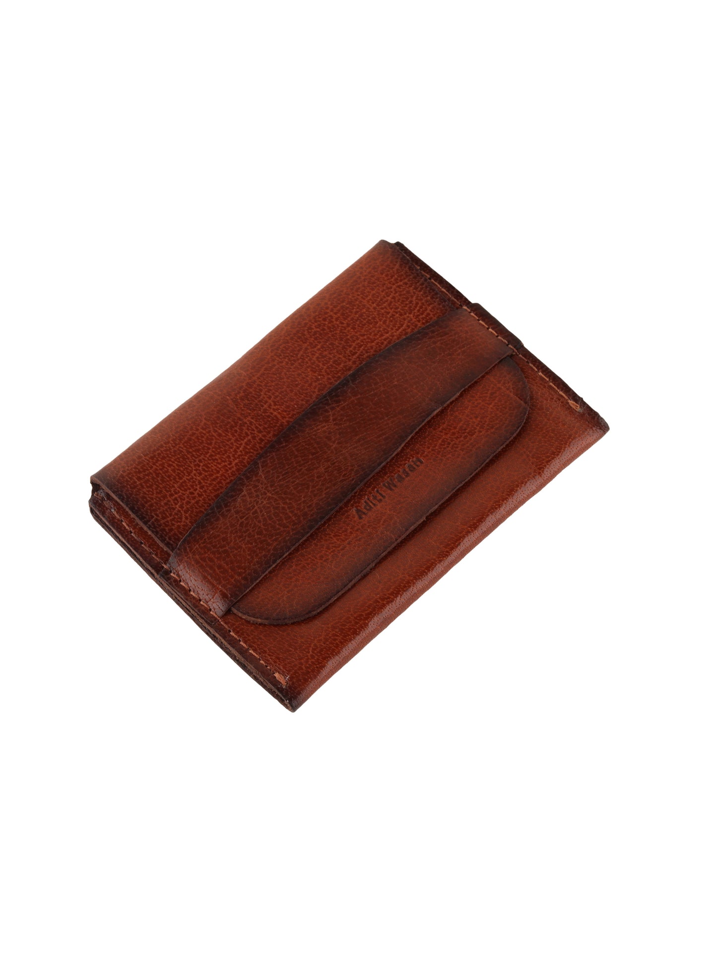 Two tone brown patina finish cardholder