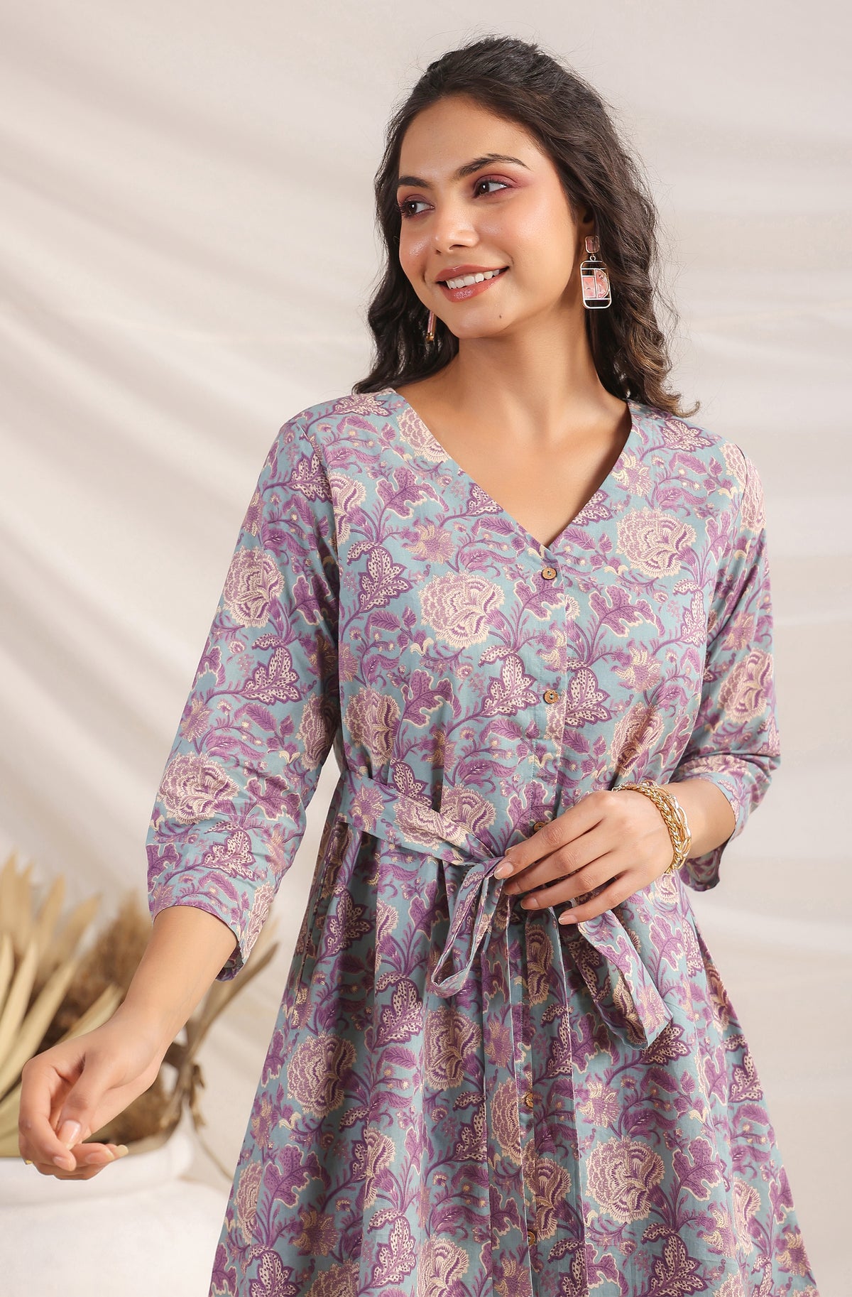 Blue Printed Cotton Co-Ords - Set of 2