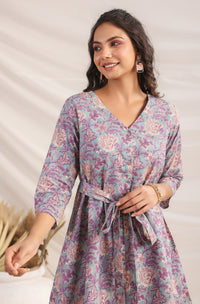 Blue Printed Cotton Co-Ords - Set of 2