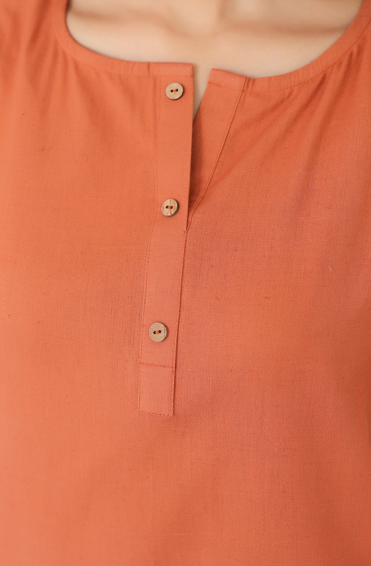 Rust Cotton Solid Co-Ords - Set of 2