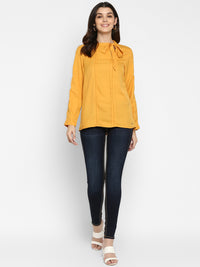 Bow-Tie Neck Yellow Top