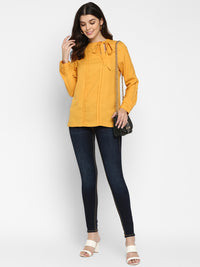 Bow-Tie Neck Yellow Top