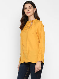 Bow-Tie Neck Yellow Top