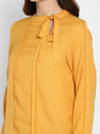 Bow-Tie Neck Yellow Top