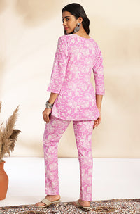 Lavender Printed Cotton Co-Ords - Set of 2