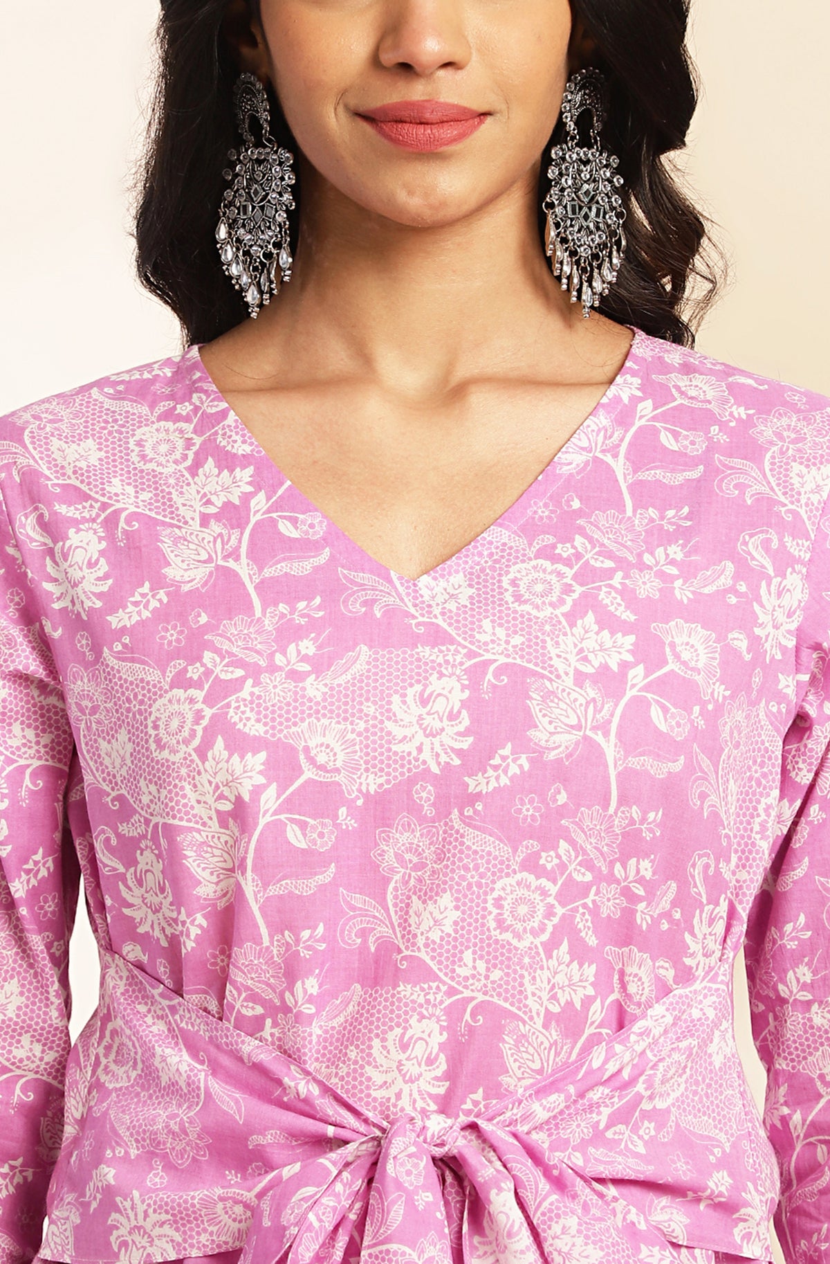 Lavender Printed Cotton Co-Ords - Set of 2