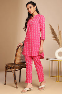 Pink Cotton Woven Co-Ords - Set of 2