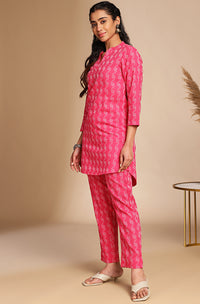 Pink Cotton Woven Co-Ords - Set of 2
