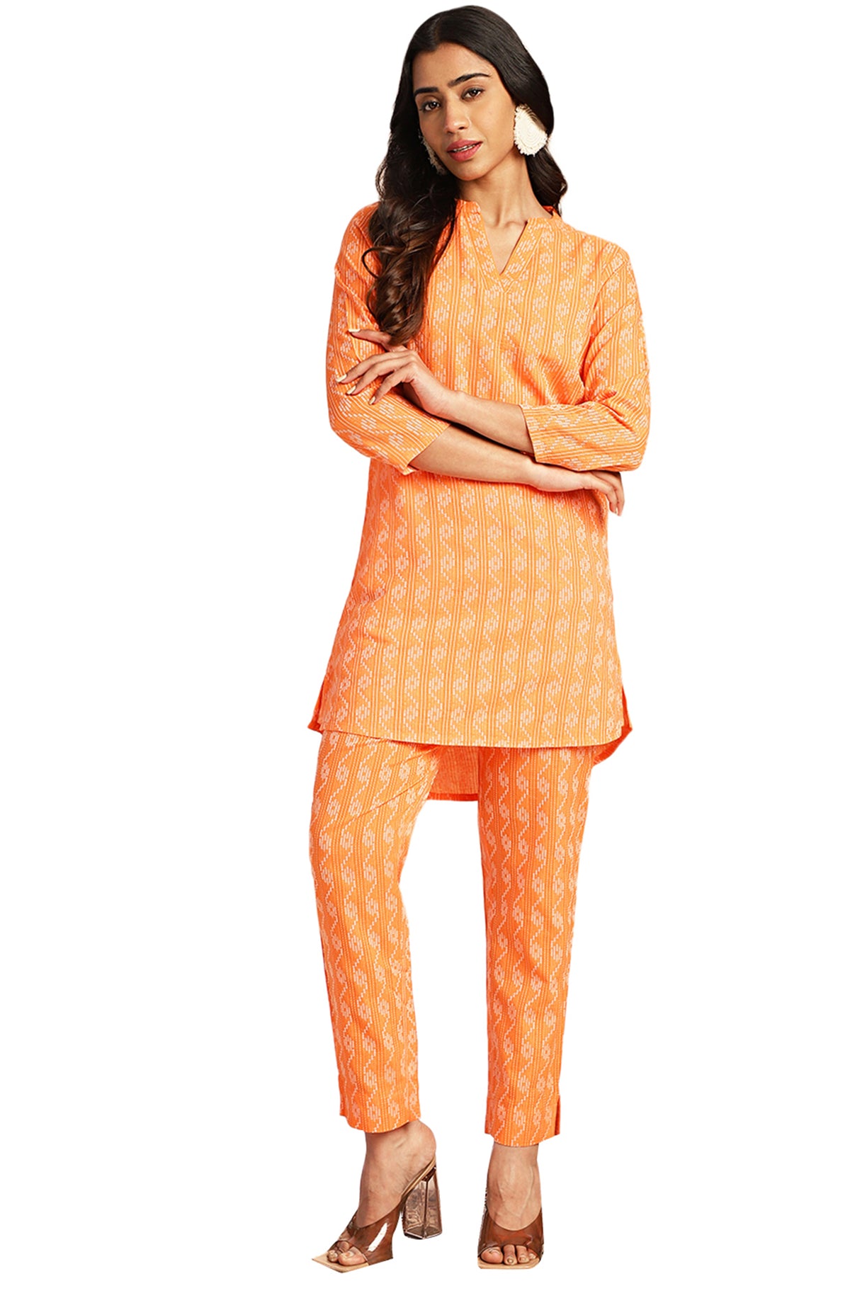 Orange Cotton Woven Co-Ords - Set of 2