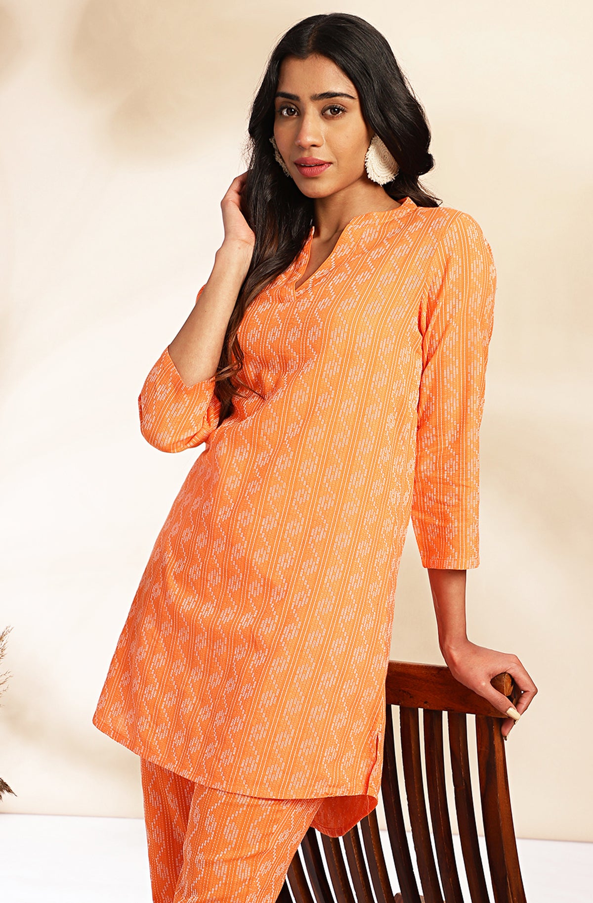 Orange Cotton Woven Co-Ords - Set of 2