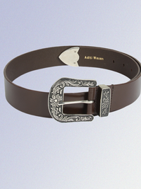 Genuine Leather Men Brown Cowboy Belt