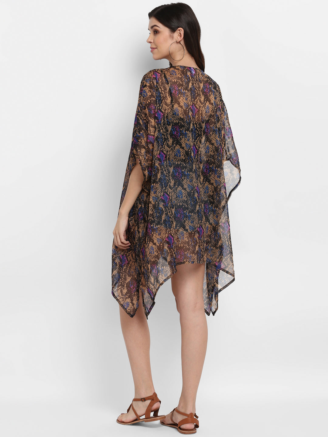 Snake Print Polyester Kaftan