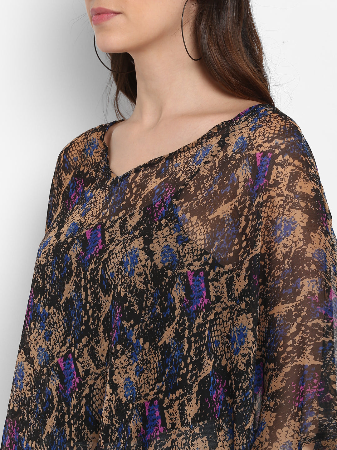 Snake Print Polyester Kaftan