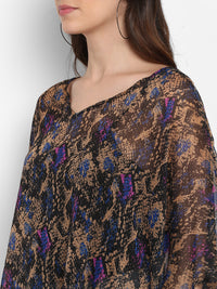Snake Print Polyester Kaftan