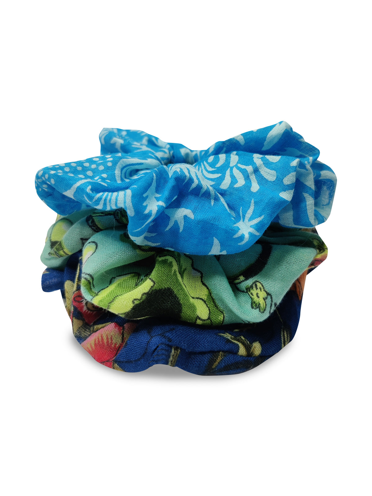 Printed scrunchies- Set of 3 - Aditi Wasan
