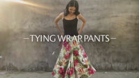 Women Maroon Printed Tie Wrap Pant