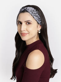 Grey Printed Headband Aditi Wasan