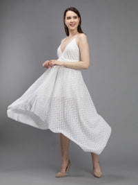 White Lace Long Beachwear Dress Aditi Wasan