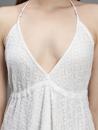 White Lace Long Beachwear Dress Aditi Wasan